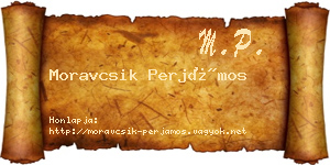 Moravcsik Perjámos névjegykártya